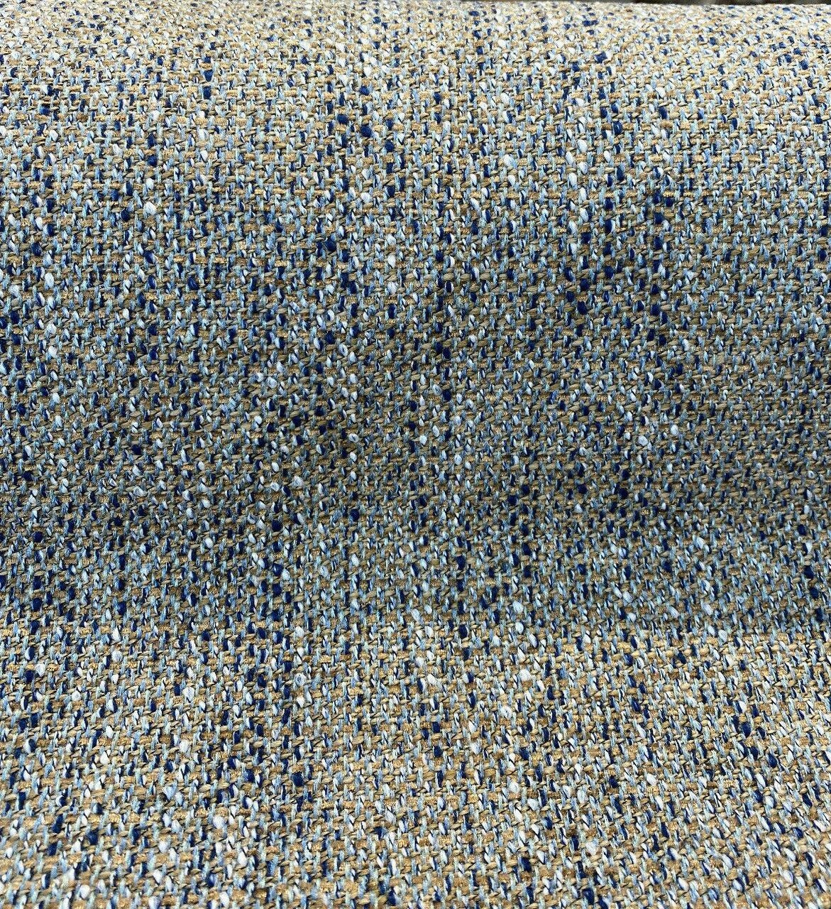 1 Yard Hampton Blue Coast Tweed Upholstery Fabric Heavyweight Durable Polyester Home Decor 54 Inch Width